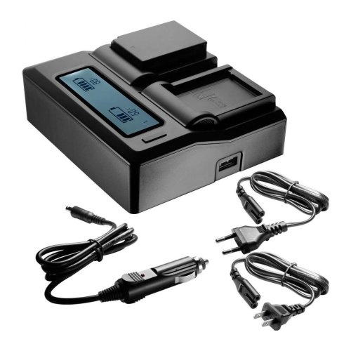 Подвійний зарядний пристрій KingMa на 2 батареї для Canon LP-E10