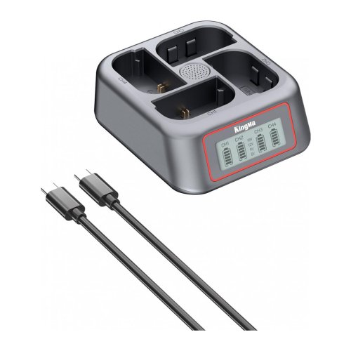 Швидкий зарядний пристрій KingMa на 4 акумулятори Canon LP-E6 (BM069-LPE6)