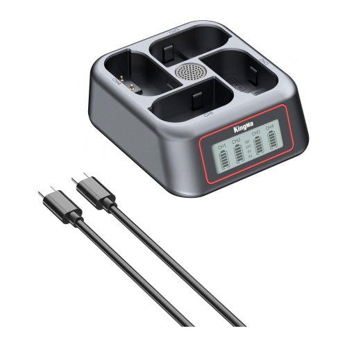 Зарядний пристрій KingMa швидкої зарядки на 4 акумулятори Panasonic DMW-BLK22 (BM069-BLK22)