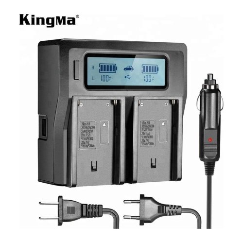 Подвійний зарядний пристрій для 2 акумуляторів Sony NP-F550 NP-F750 NP-F960 NP-F970