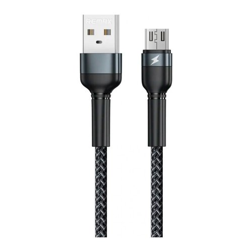 Кабель Remax RC-124m Black USB–Micro-USB 1 м, 2.4 A (серія Jany)