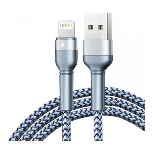 Кабель Remax RC-124i Silver USB–Lightning для iPhone, 1 м, 2.4 A (Jany Series)