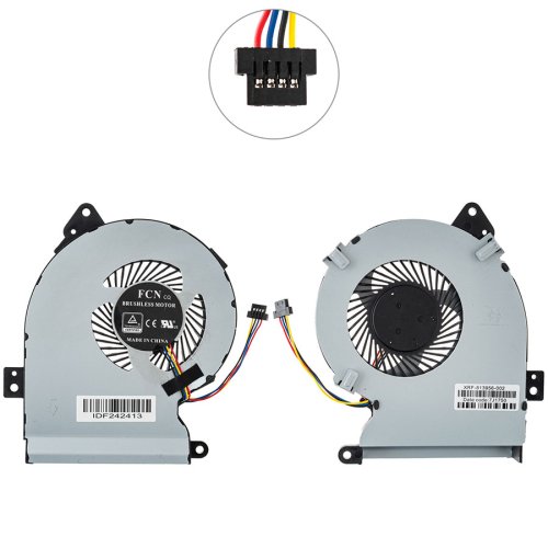 Вентилятор (кулер) для ноутбука ASUS X540LA/X540LJ/X540YA/X540SA/X540SC/R540S, 5V 0.5A, 4pin (FCN DFS2004057S0T, 13NB0B10T01111) Original