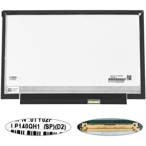 Матриця LP140QH1-SPD2 14" 2560×1440 eDP 40pin LED Slim матова (роз’єм справа внизу) для ноутбука