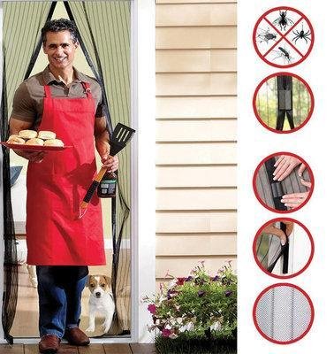 Антимоскітна штора-сітка Magic Mesh на магнітах для дверей 100×190 см від комах