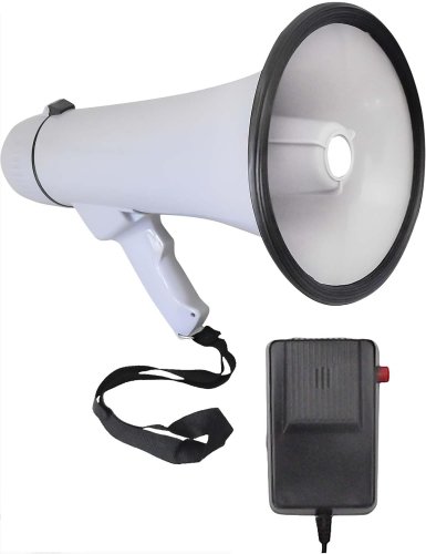 Рупорний мегафон-гучномовець MEGAPHONE HW-20B з виносним мікрофоном і функцією запису