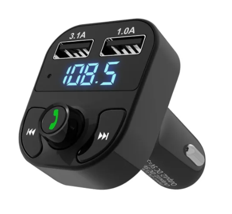 FM‑модулятор Car X8 для авто: MP3, Bluetooth, 2×USB, microSD