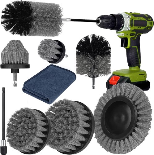 Насадки-щітки для дрилі та шуруповерта 8в1: плитка, ванна, килими, авто + подовжувач і серветка