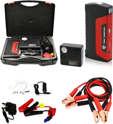 Портативний пуско-зарядний стартер EQUUS 12В, 50 800 мА·год, набір для авто
