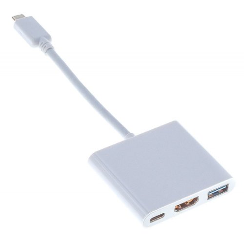 Перехідник-хаб Buro USB‑C (штекер) → HDMI 4K (гніздо), USB адаптер