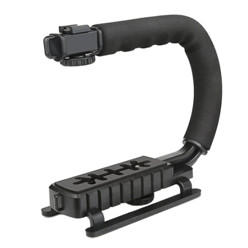 Портативний стабілізатор AY49U для відеозйомки: U-подібна ручка-кронштейн із тримачем камери/телефону та спалаху