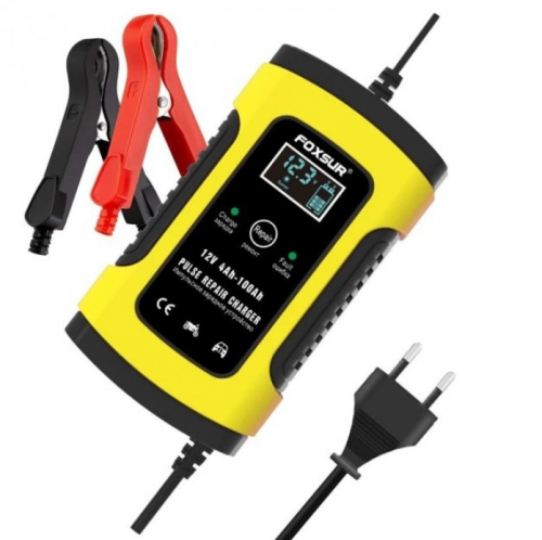 Автоматичний зарядний пристрій Smart Charger 12V 6A для автоакумулятора, 3 етапи зарядки