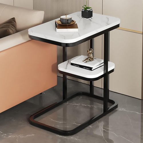 Двоярусний приставний журнальний столик 5496 для ноутбука, 50×30×58 см