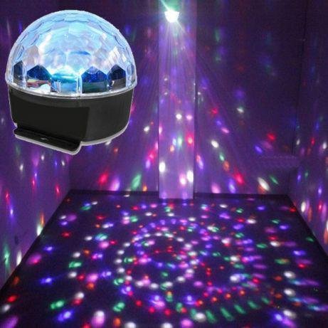 Світлодіодний диско-шар LED Magic Ball RGB, кольоромузика, пульт ДК для вечірок