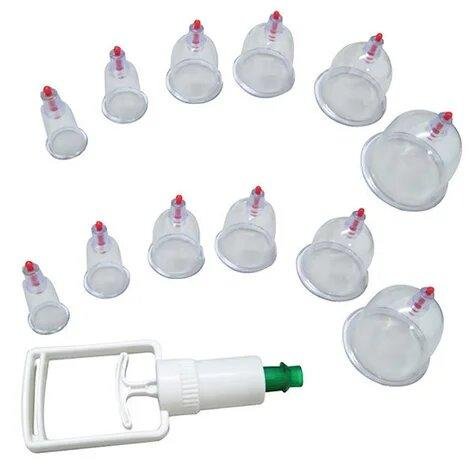 Набір вакуумних банок для масажу тіла з насосом, 12 шт.