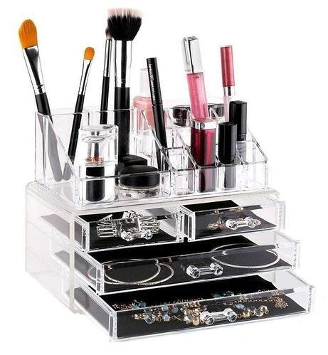 Акриловий прозорий настільний органайзер 4DRAWER з 4 шухлядами для косметики й біжутерії
