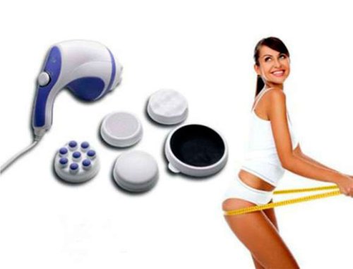 Ручний антицелюлітний вібромасажер Relax and Tone для тіла, рук і ніг, 4 насадки