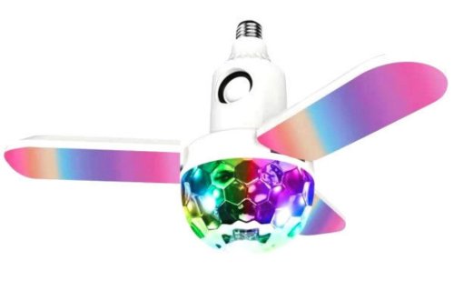 Дисколампа: музична LED у патрон з обертанням та Bluetooth-підключенням