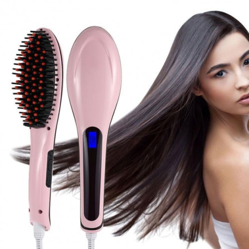 Електрощітка-випрямляч Fast Hair Straightener HQT-906 для укладки, LED-дисплей, регулятор температури