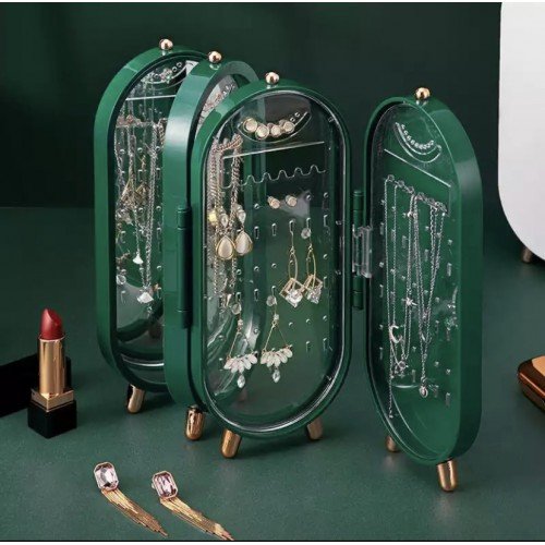 Скринька-органайзер для прикрас з дзеркалом: тримач біжутерії, вінтажний стиль