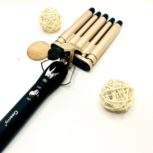 Плойка-щипці Gemei GM-2933 «5 хвиль» для локонів, керамічне покриття