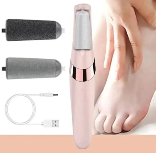 Електропилка для ніг Flawless Pedi: пемза для педикюру, 2 насадки, USB-зарядка