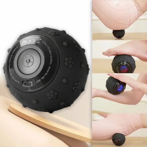 Вібромасажер-куля 9 см на акумуляторі, 5 режимів масажу для тіла /16992