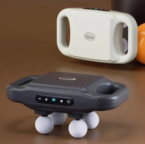 Електромасажер для шиї та спини MA562: 4 головки, дисплей, акумулятор 1500 мА·год