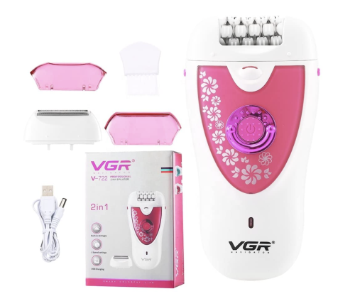 Епілятор VGR V-722 багатофункціональний для тіла, видалення небажаного волосся