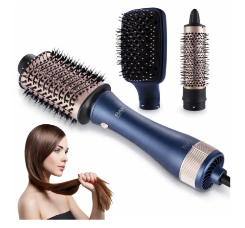 Фен-щітка RAF R.4573 3-в-1 для домашнього професійного укладання волосся
