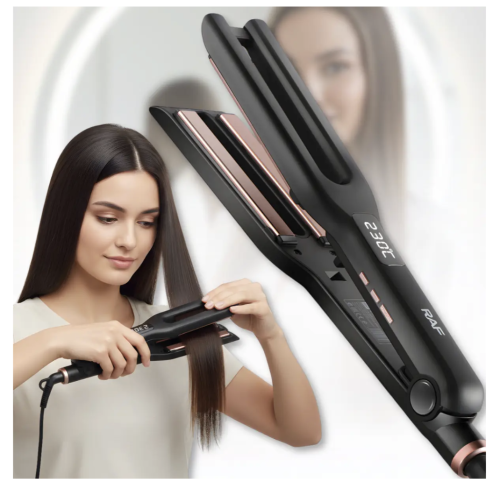 Випрямляч для волосся RAF R.609: керамічні пластини, швидкий нагрів, подвійна праска-стайлер