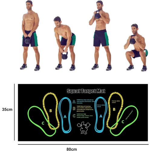 Килимок Clefairy для присідань із напрямною стоп — фітнес-мат для домашніх тренувань і правильної постановки ніг