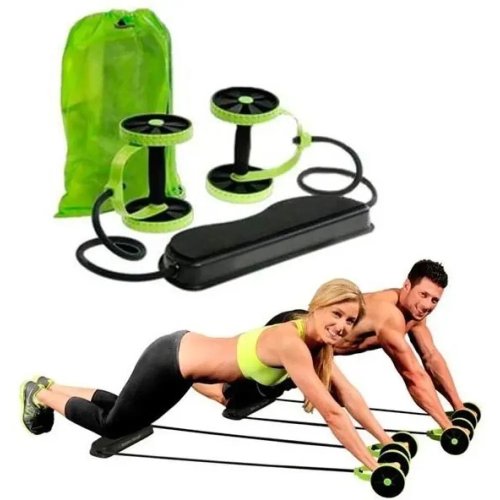 Тренажер REVOFLEX XTREME для всього тіла, 6 рівнів • фітнес-колесо: прес, руки, ноги, спина, сідниці