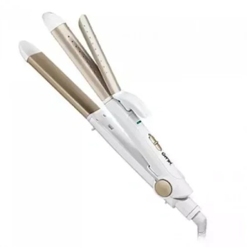 Плойка-праска 2в1 GEMEI GM-2961: випрямляч і щипці, кераміка, шнур 360°