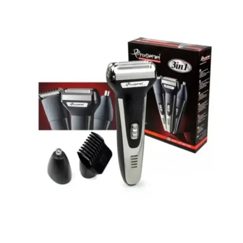 GEEMY GM-598 3-в-1: машинка для стрижки, електробритва та тример для носа/вух, акумуляторна