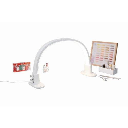 Настільна LED лампа F-686 біла для салону краси: манікюр, косметолог, бровіст, робота майстра