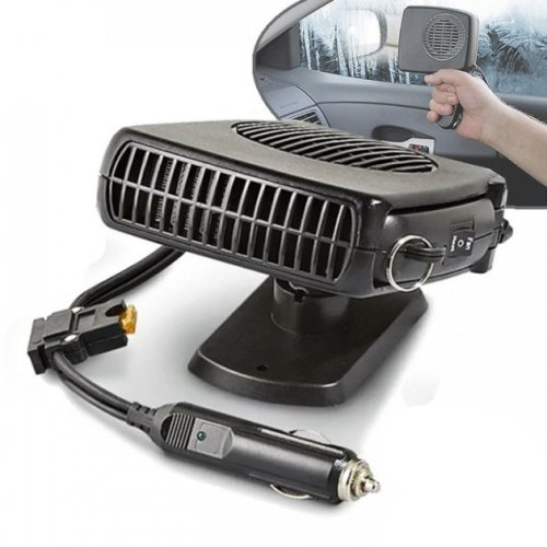 Автообігрівач-дуйка CAR FAN CF-703 від прикурювача, портативний тепловентилятор салону