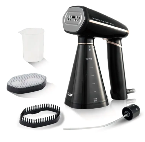 Вертикальний ручний відпарювач-праска RAF R-1272 для одягу з насадками для делікатних тканин