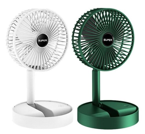 Портативний складаний міні вентилятор Telescopic Folding Fan для дому/столу, USB-зарядка