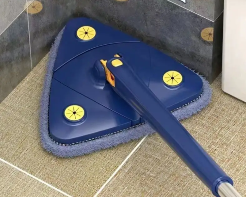 Інноваційна трикутна швабра Triangle MOP з віджимом і поворотом 360°, регульована