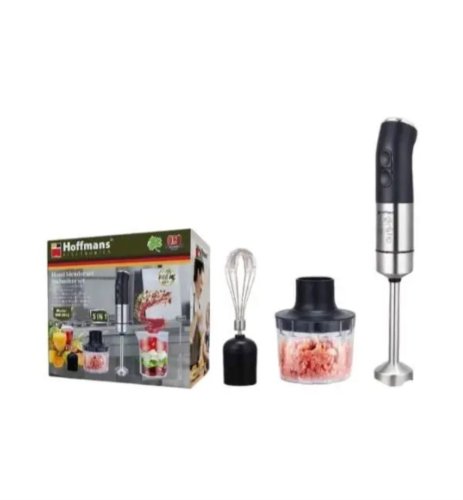 Блендер занурювальний Hoffmans HM-8043 800W, подрібнювач 5в1 з насадками та чашею