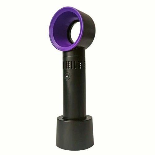 Міні безлопатевий вентилятор-фен для сушіння вій, чорний, акумулятор 2000 mAh