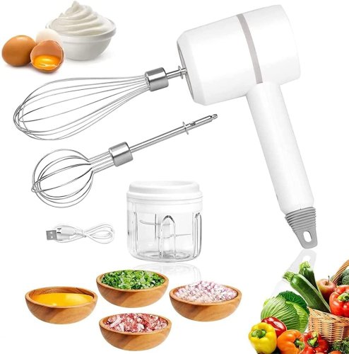 Портативний бездротовий міні-міксер 3-в-1 на акумуляторі (електричний)