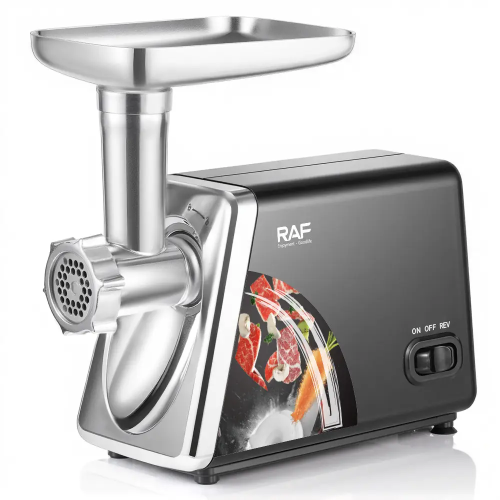 Електрична м’ясорубка RAF R.3383 2500 Вт з насадками та захистом від перегріву