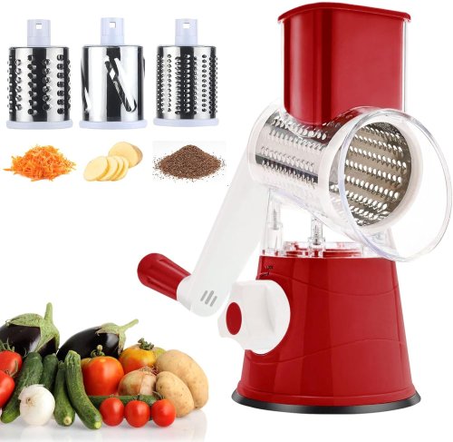 Овочерізка-терка Kitchen Master MINI 806 настільна барабанна механічна, компактна для кухні