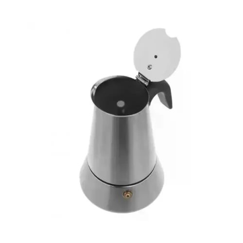 Гейзерна кавоварка UNIQUE UN-1903, 405 мл, на 9 чашок, нерж. сталь, бакелітова ручка