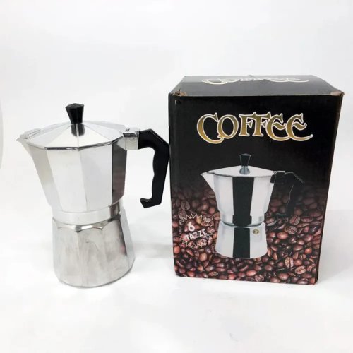 Гейзерна кавоварка UNIQUE UN-1912 270 мл (6 чашок), алюміній, бакелітова ручка, для меленої кави