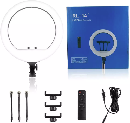 Кільцева LED-лампа для селфі 36 см RL-14 з пультом і сумкою