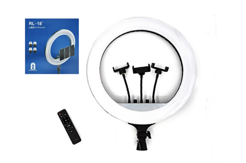 Кільцева LED-лампа RL-18 M45 45 см для селфі, пульт ДК + сумка в комплекті