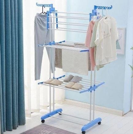 Складна вертикальна сушарка-стійка GARMENT RACK для білизни та речей на коліщатках
